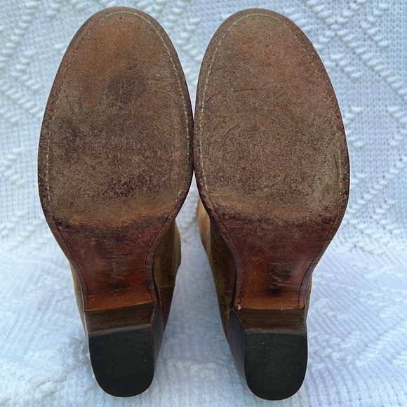 Women’s Frye Jane Stitch Oiled Suede Leather Boots sz 8 - Picture 13 of 14